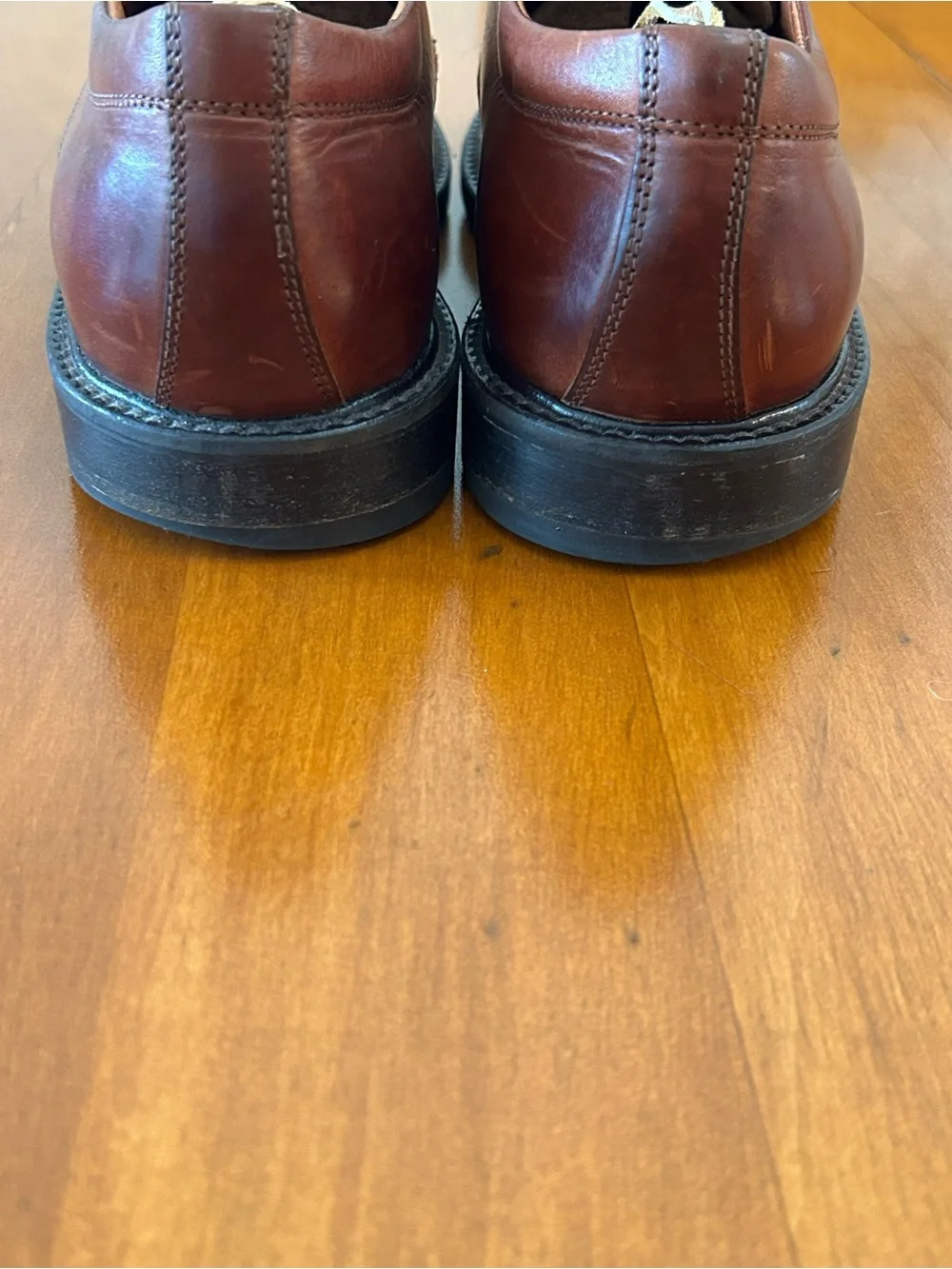 Vintage Johnston & Murphy Handcrafted in Italy Cap Toe Oxfords Brown Size 11.5
